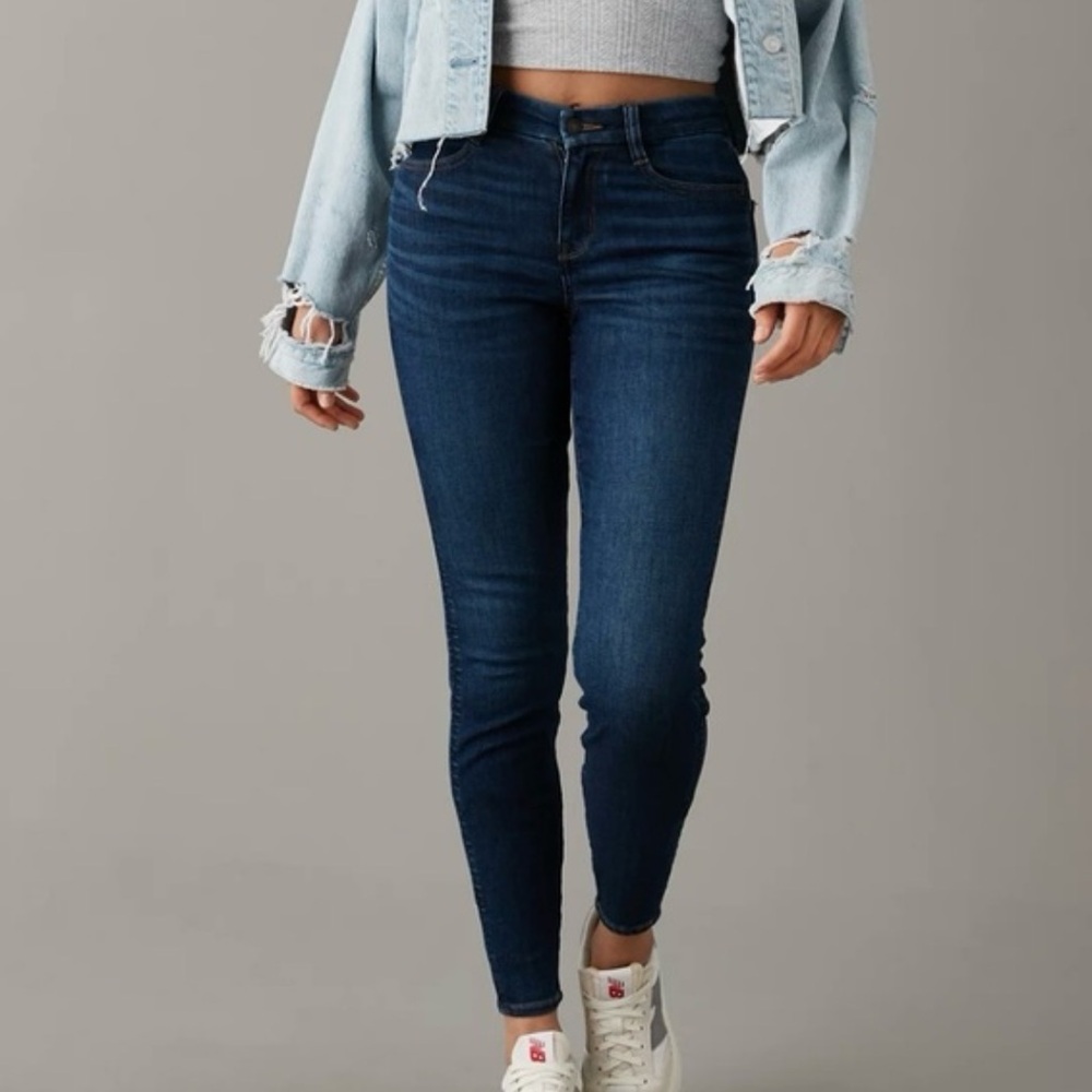 American Eagle Outfitters Dark Blue Skinny Jeans